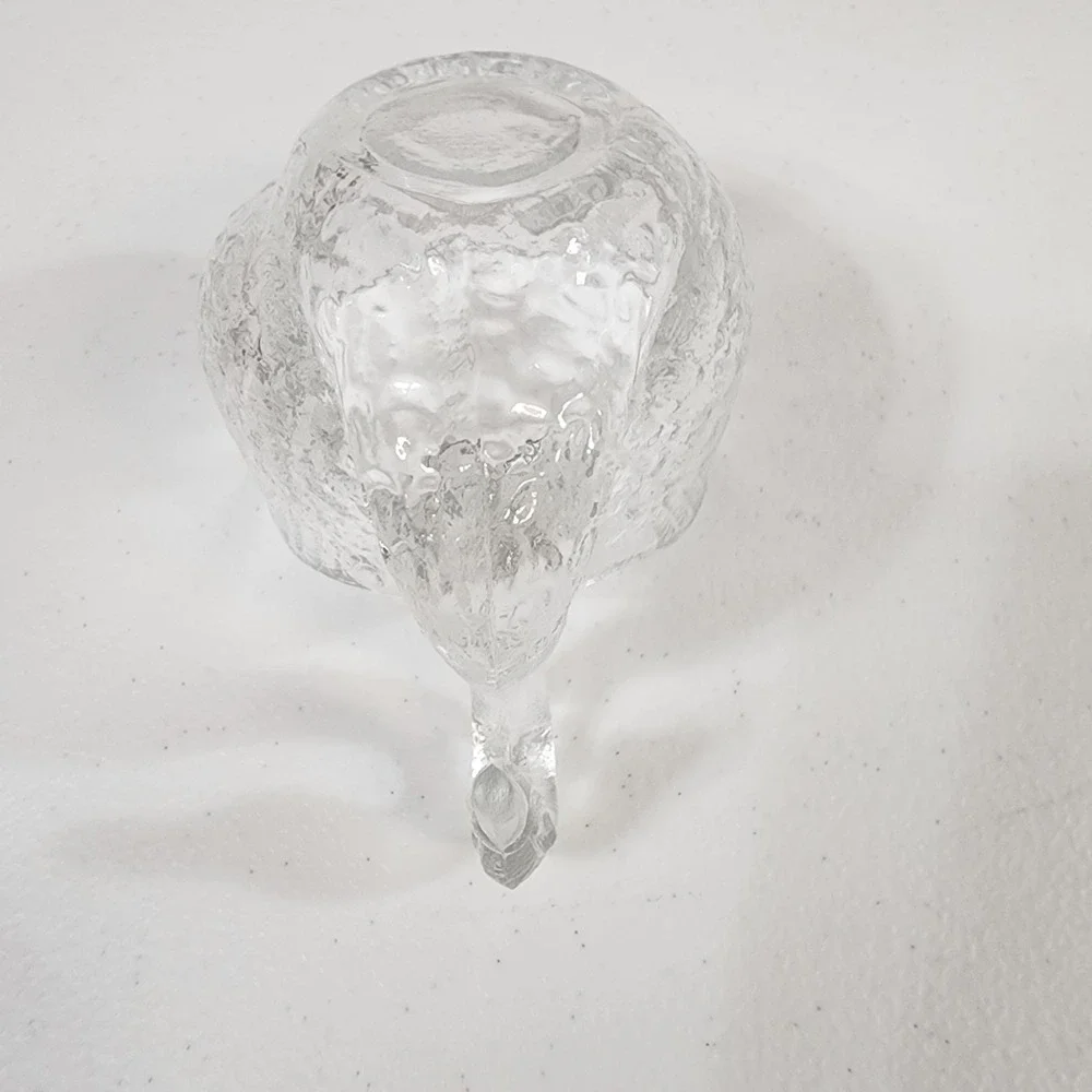Vintage L.E. Smith Glass Swan Candy Trinket Dish bathroom vanity decor